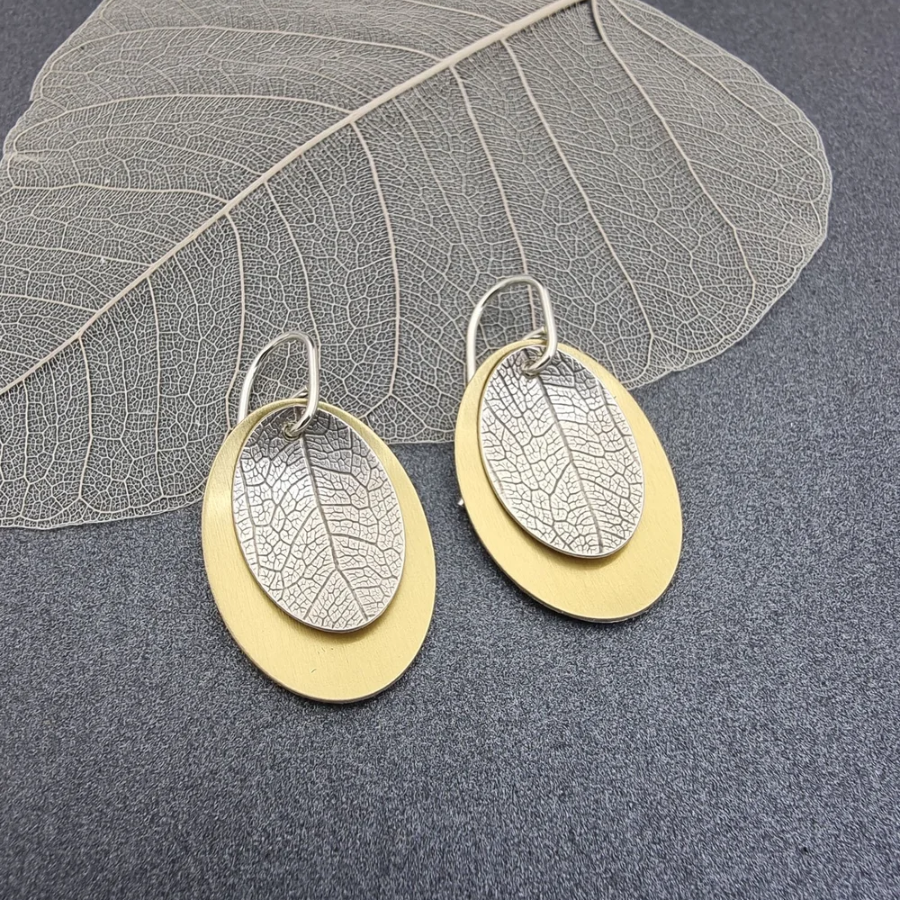 Autumn - Silver Leaf Earrings