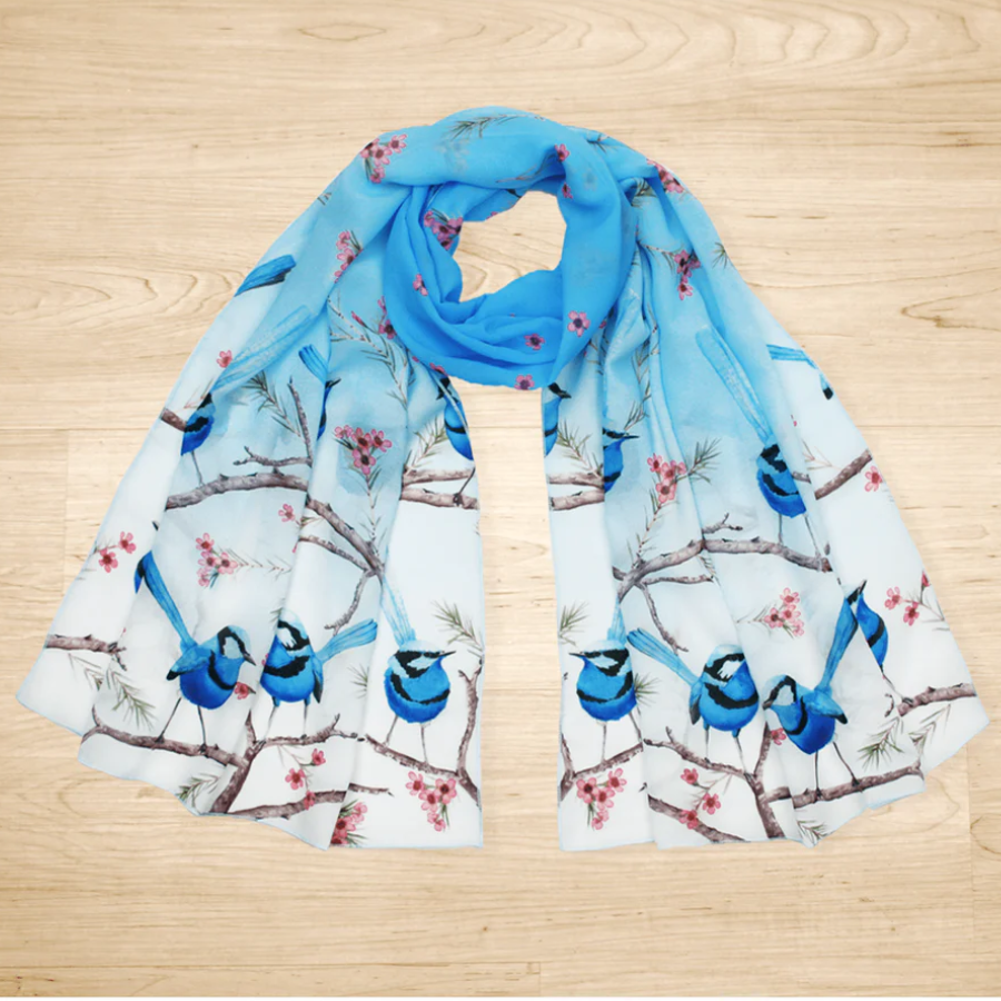 Scarf - Splendid Blue Wren