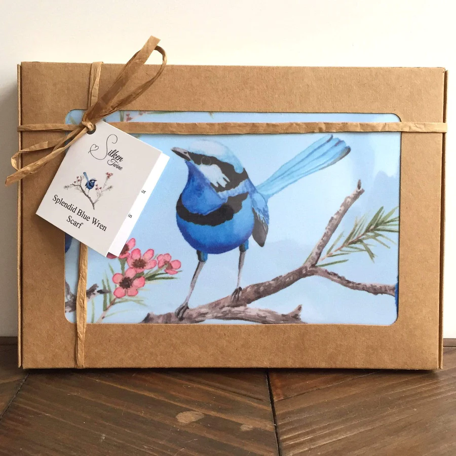 Scarf - Splendid Blue Wren