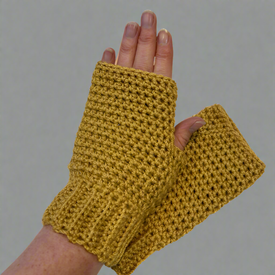 Fingerless Mittens - Wool Bamboo Blend