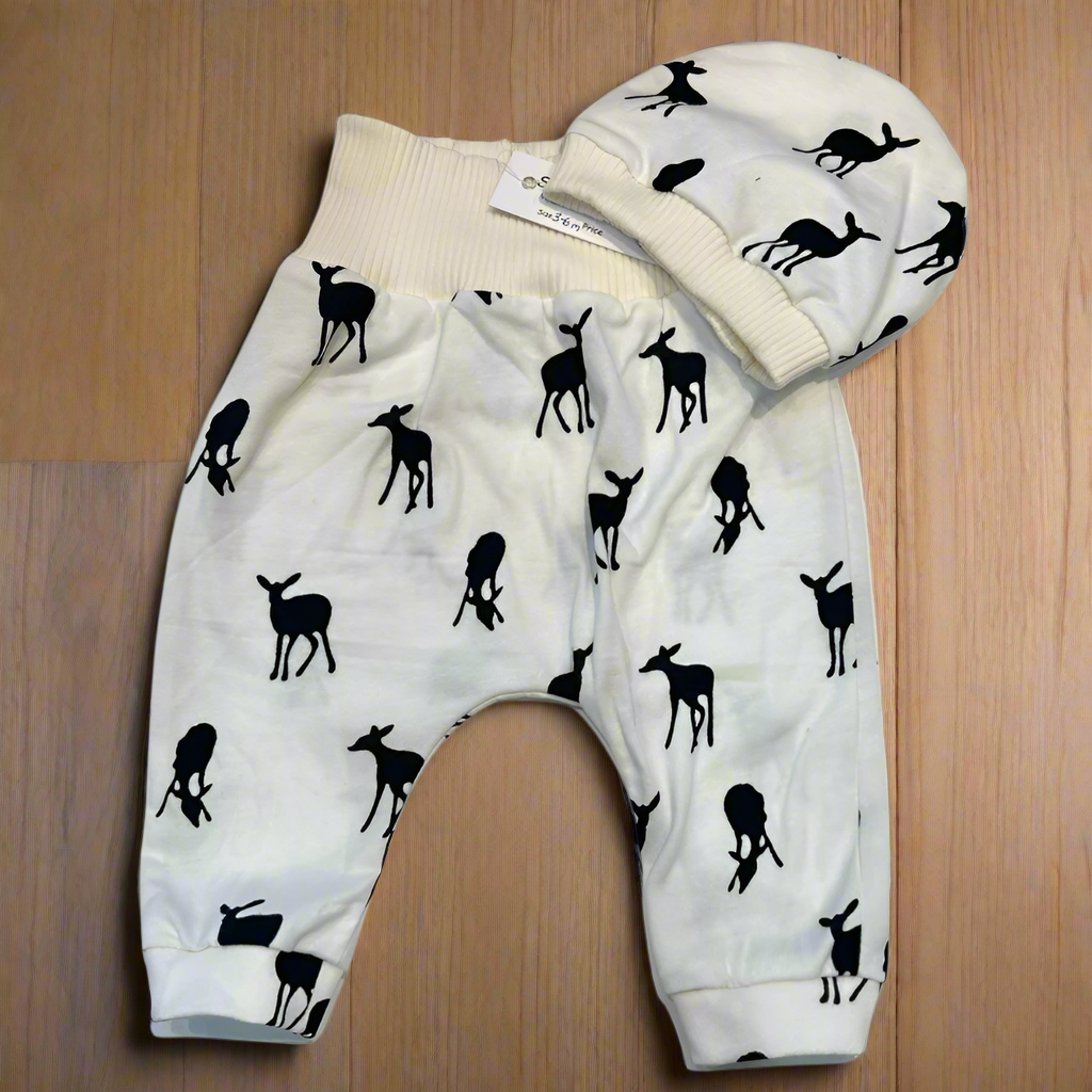 Baby Harem Pants and Hat Set- New Born