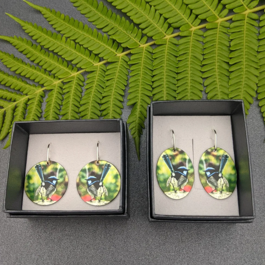 Garden Glory - Fairy Wren Earrings