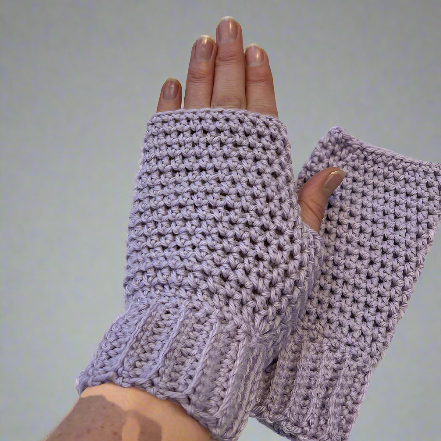 Fingerless Mittens - Wool Bamboo Blend