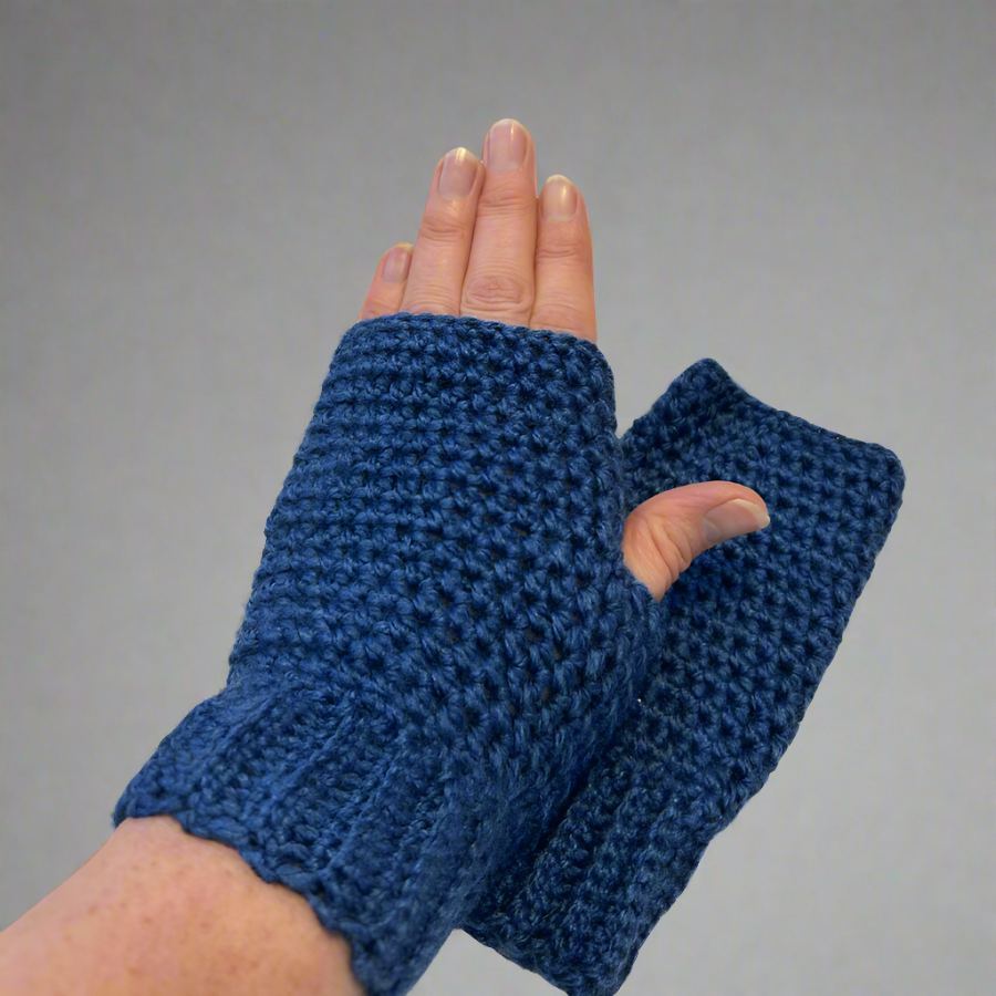 Fingerless Mittens - Wool Bamboo Blend