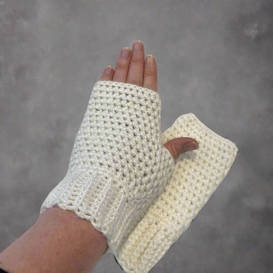 Fingerless Mittens - Wool Bamboo Blend