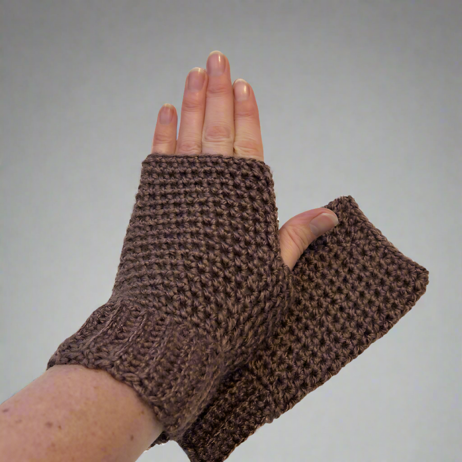 Fingerless Mittens - Wool Bamboo Blend