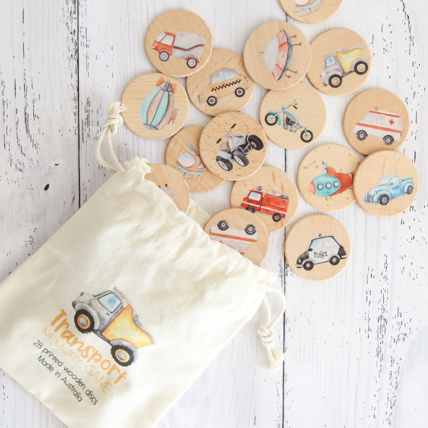 Wooden Disc Memory Games