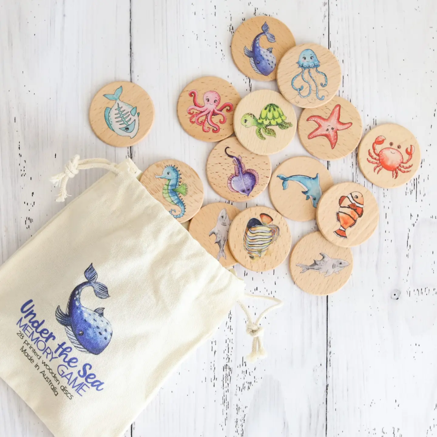 Wooden Disc Memory Games