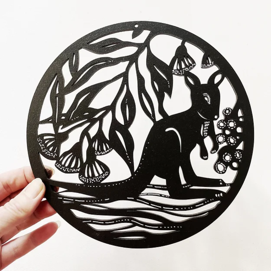 Wood Cut Wallaby- Small