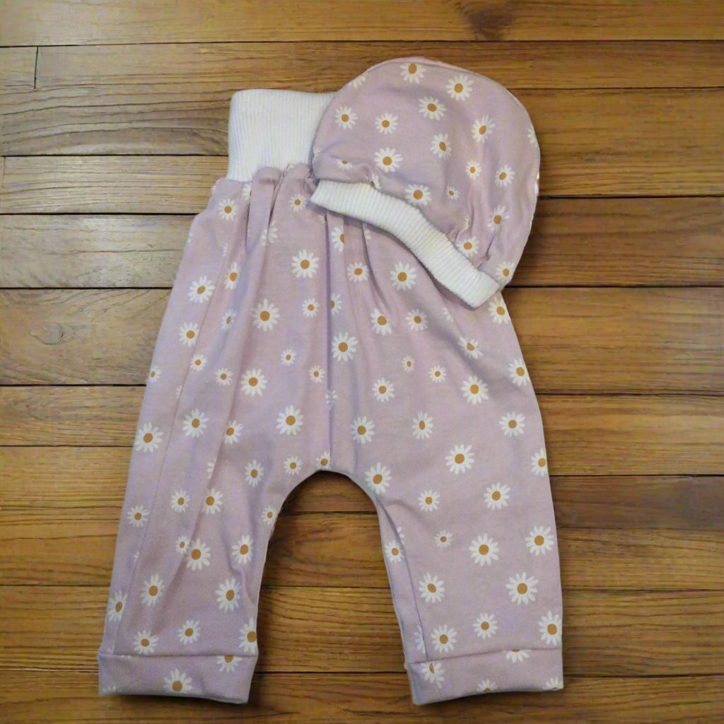 Baby Harem Pants and Hat Set- New Born