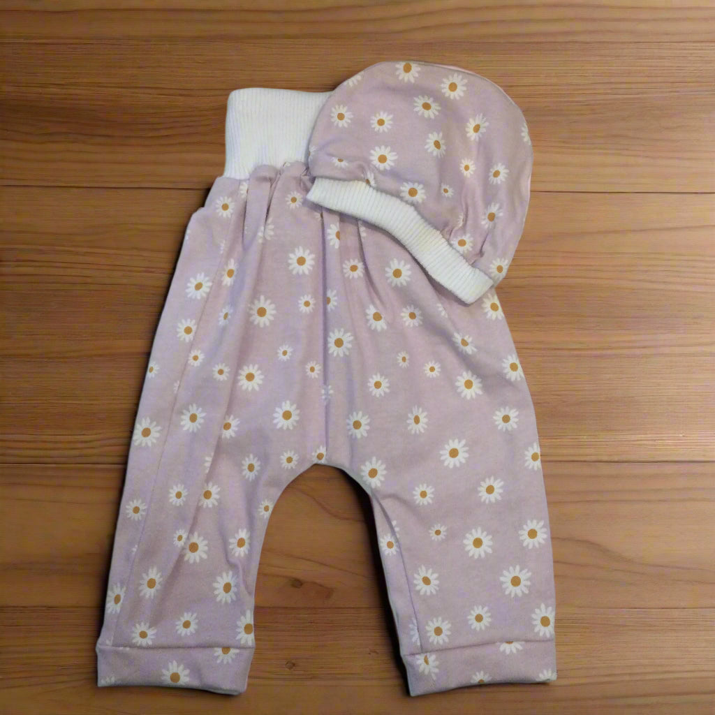 Baby Harem Pants and Hat Set - 3-6 Months
