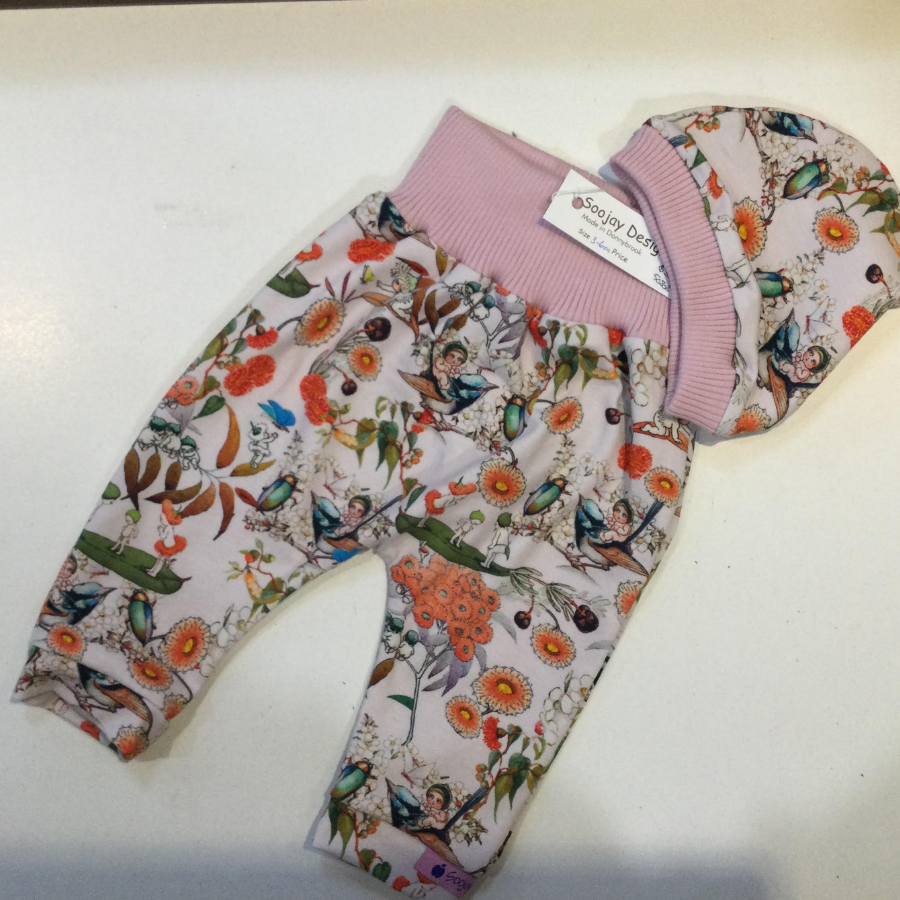 Baby Harem Pants and Hat Set - 6-12 Months