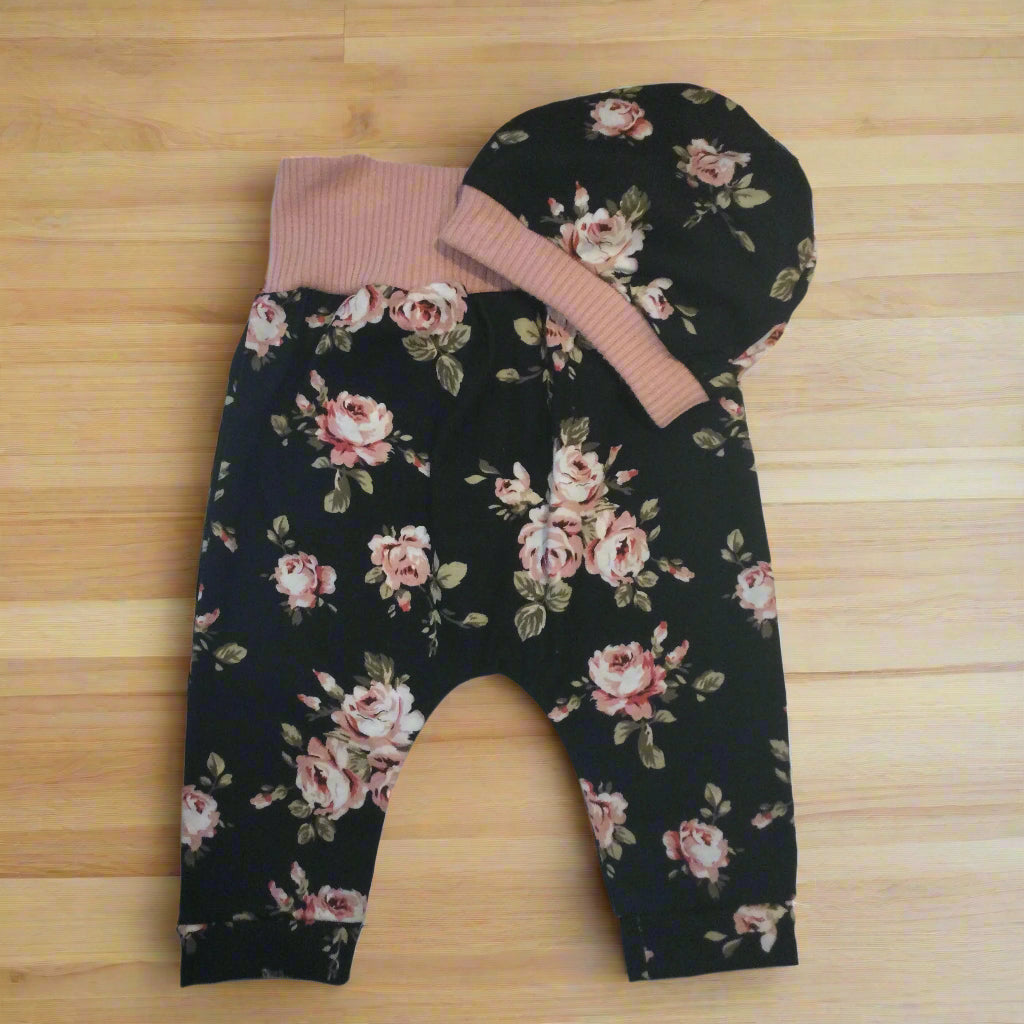 Baby Harem Pants and Hat Set- New Born