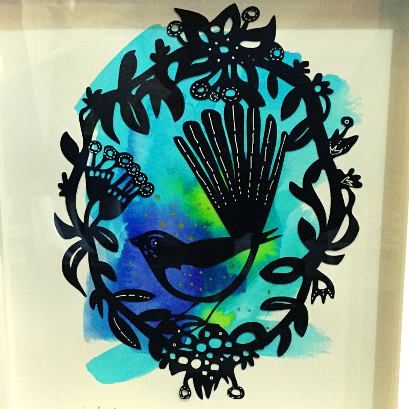 Paper cut-water colour print made in Western Australia