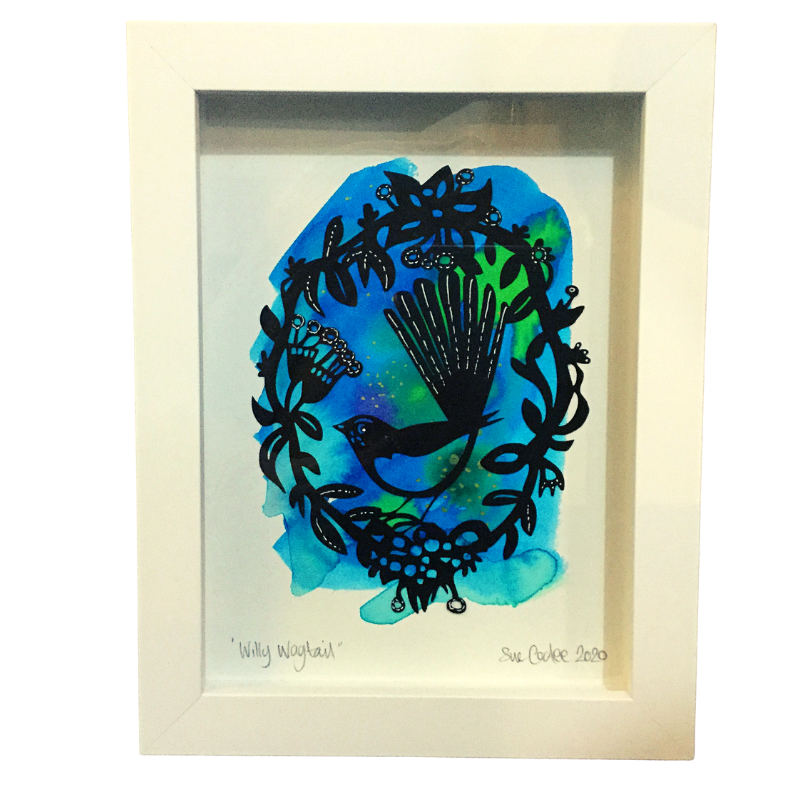 Paper cut-water colour print made in Western Australia
