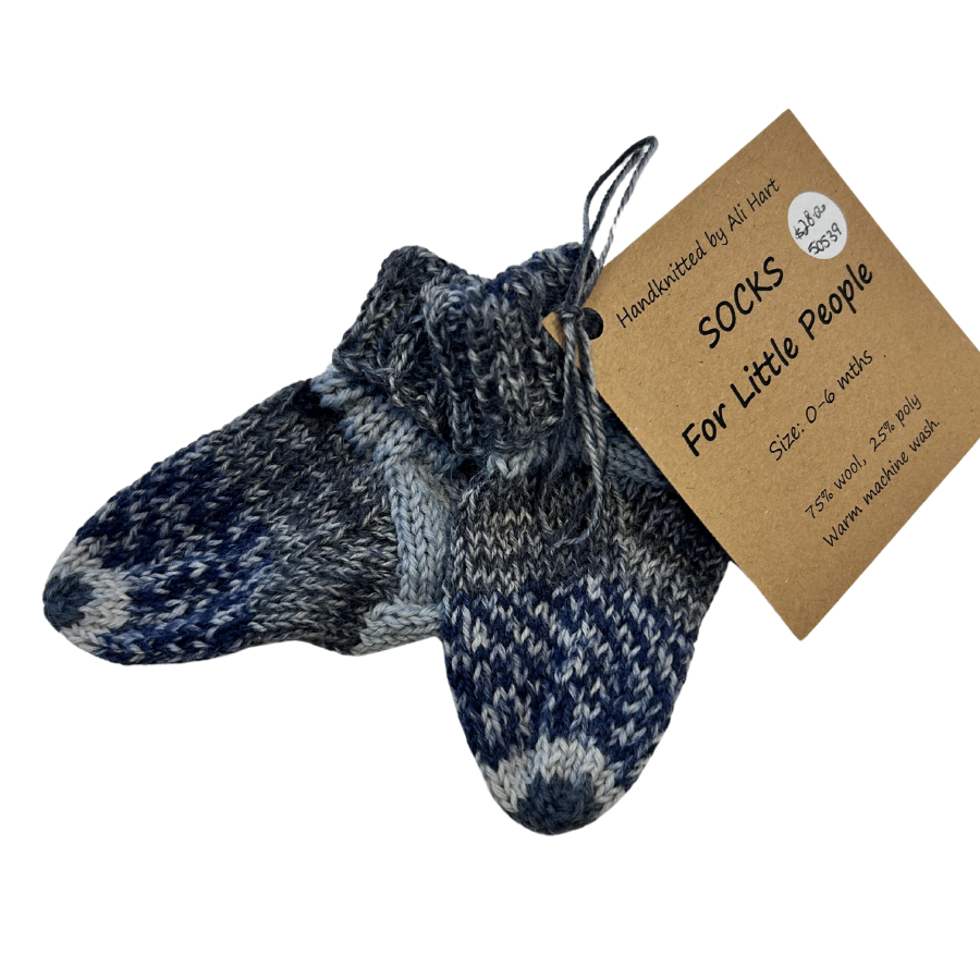 Hand Knitted Baby Socks Size 0-6 Months