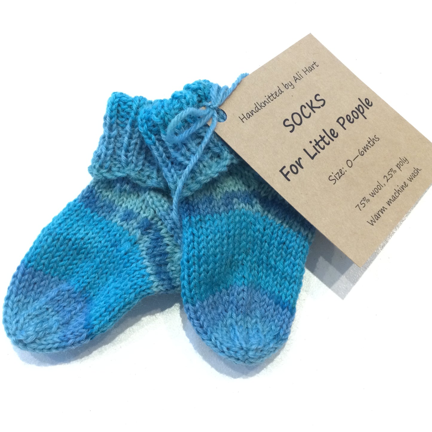 Hand Knitted Baby Socks Size 0-6 Months