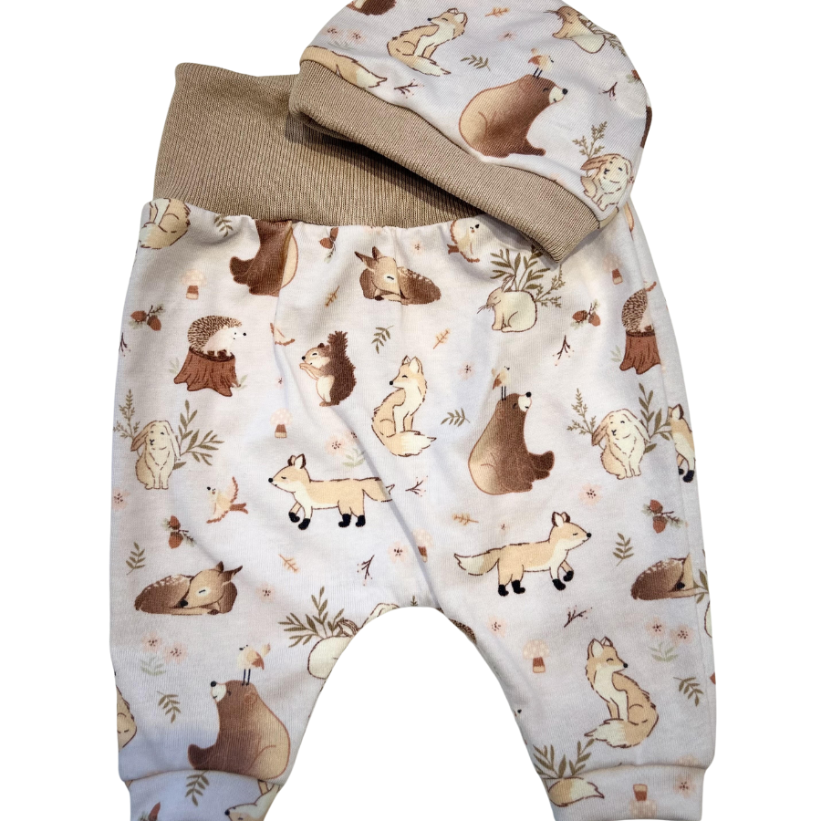 Baby Harem Pants & Hat Set - Animal Prints