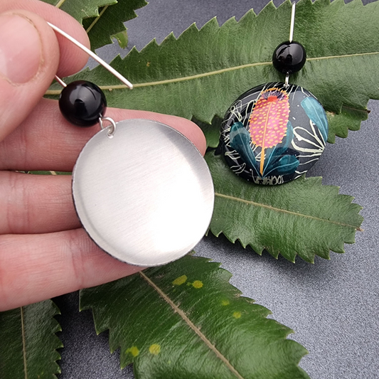 A Bush Walk - Banksia Bead Domed Earrings