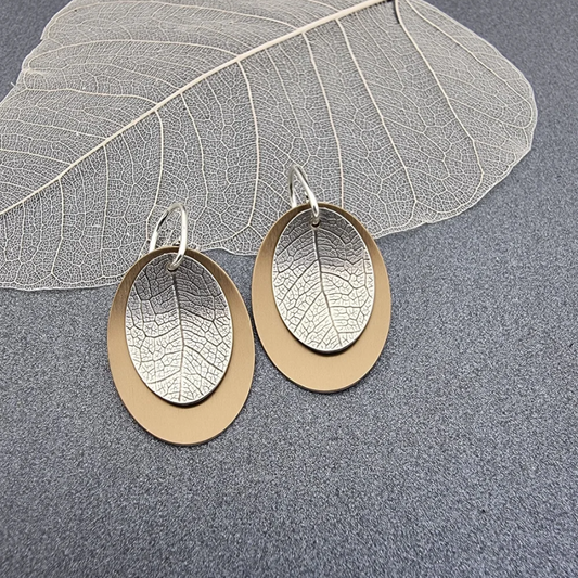 Autumn - Silver Leaf Earrings