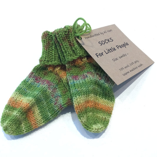 Hand Knitted Socks Size 6 Months