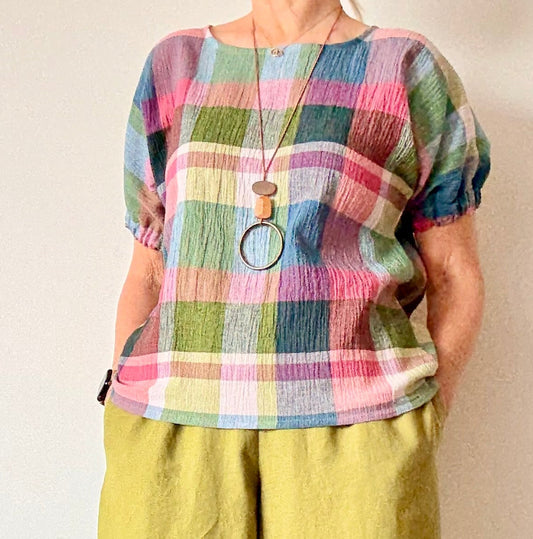 Colourful Crinkle Top
