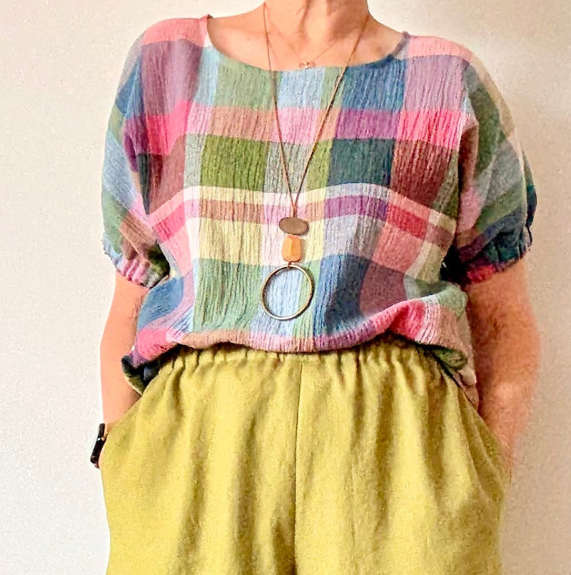 Colourful Crinkle Top