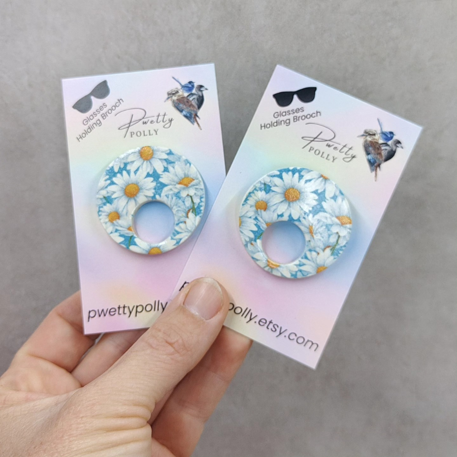 Glasses Holding Brooches