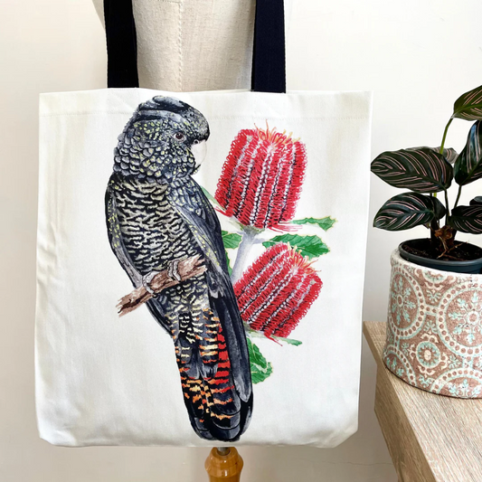 Tote Bag -Red Tailed Cockatoo