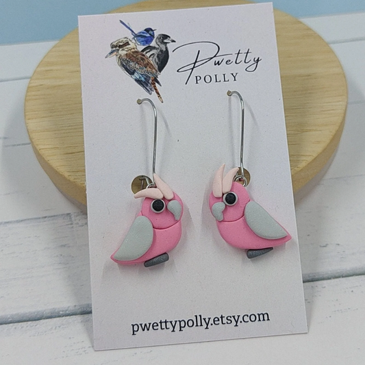 Earrings- Pink Galah Dangles