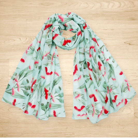 Scarf - Australian Gum Blossom Scarf Mint