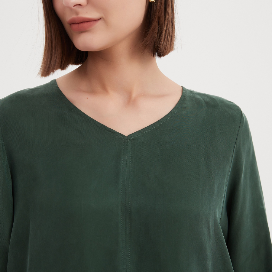 V Neck Bishop Top