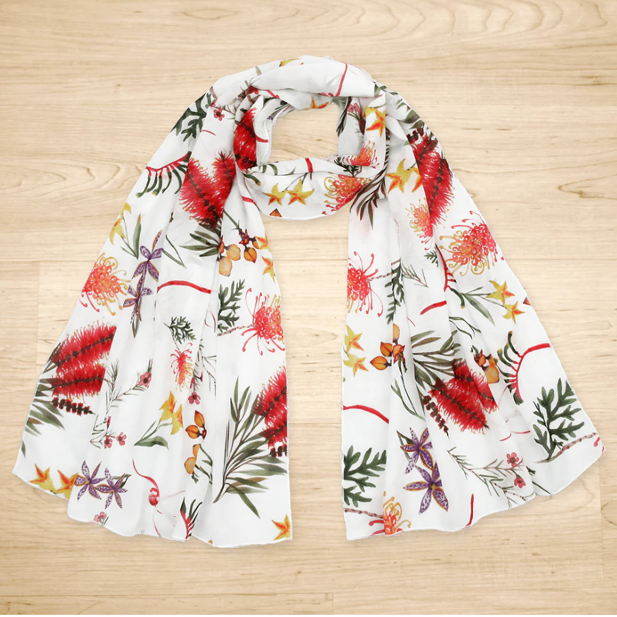 Scarf - Mixed Australian Native Flowers