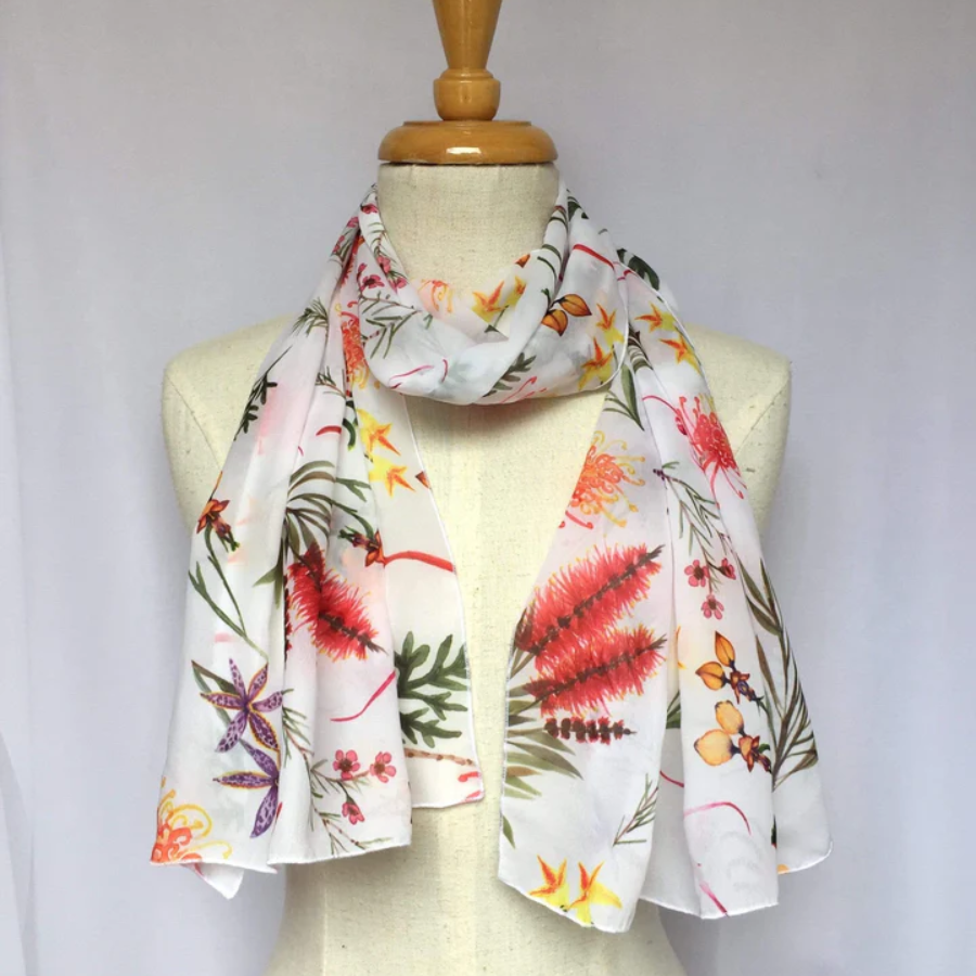 Scarf - Mixed Australian Native Flowers