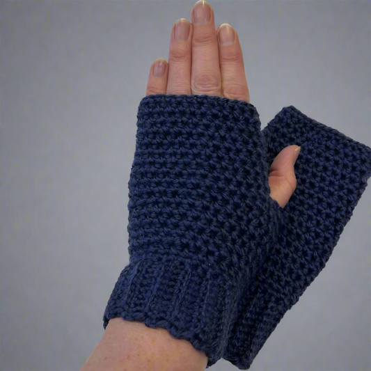 Fingerless Mittens - Wool Bamboo Blend