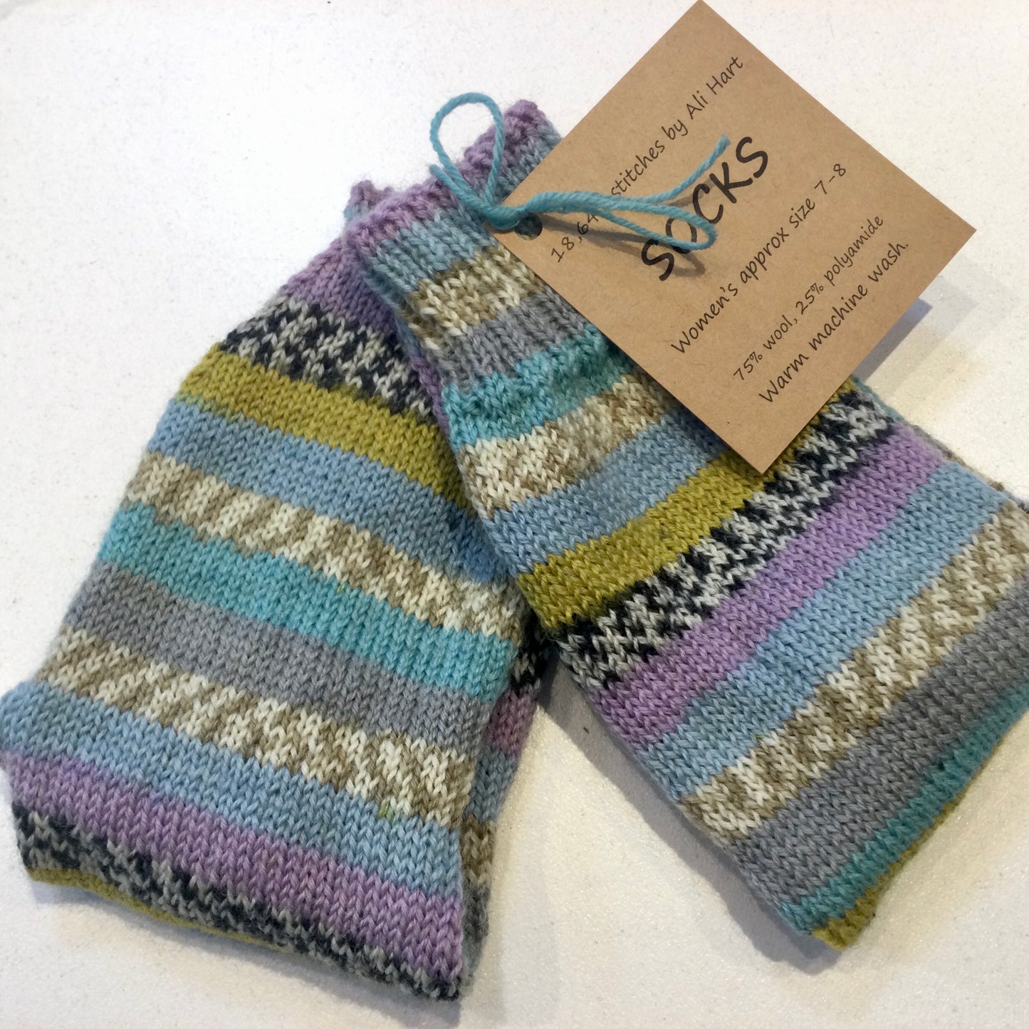 Hand Knitted Socks Size 7-8 Adult