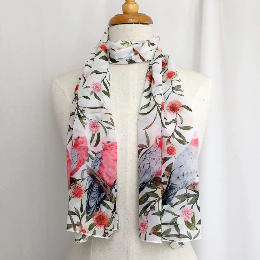 Scarf - Australian Pink and Grey Galah