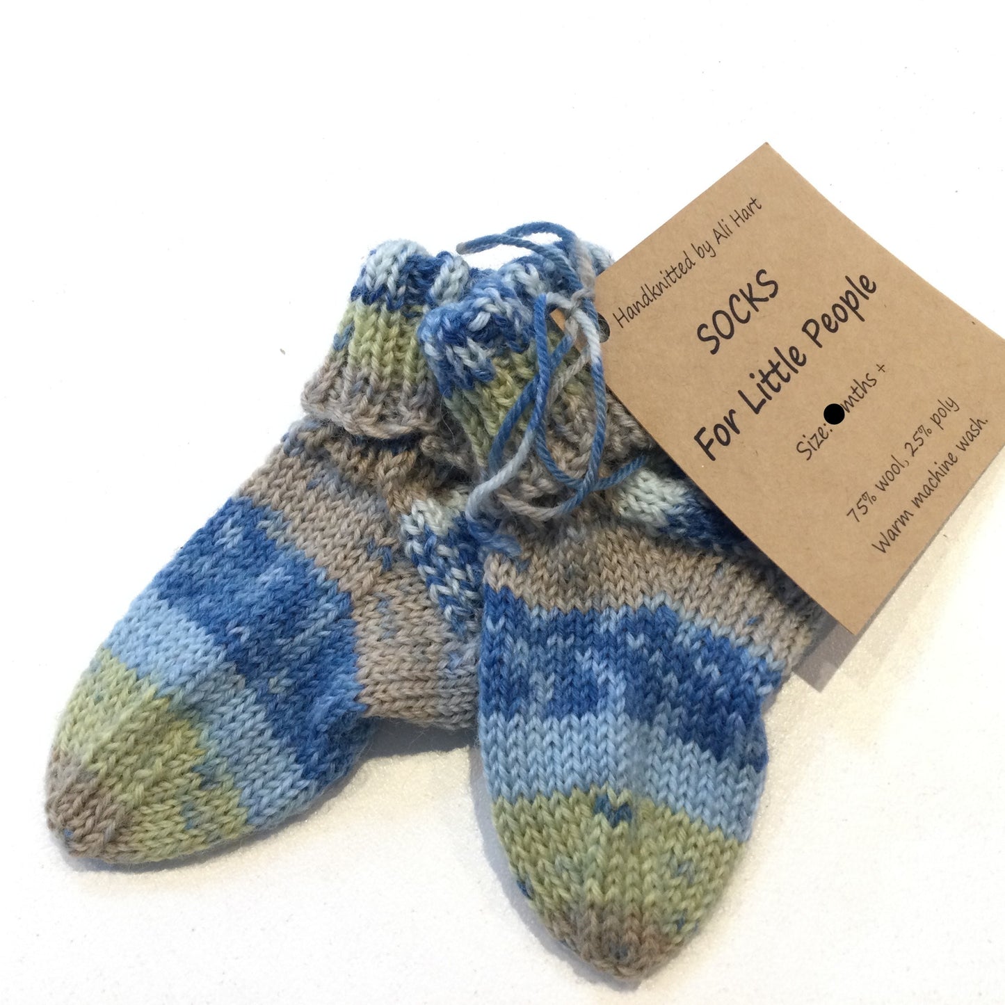Hand Knitted Baby Socks Size 0-6 Months