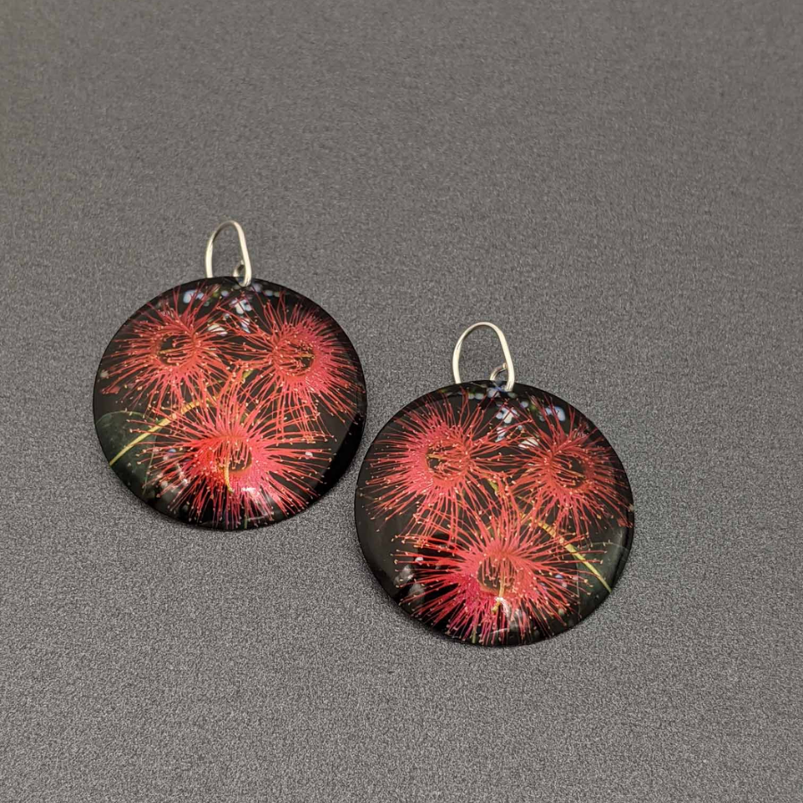 Aussie Bush - Large Domed Florence Earrings