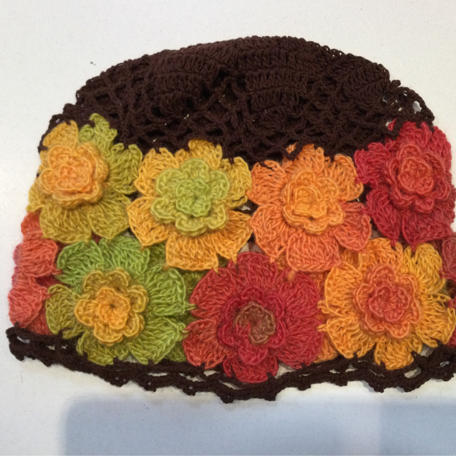 Flower Crochet Vintage Beanie