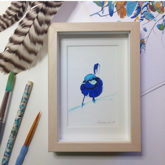 Framed Blue Wren