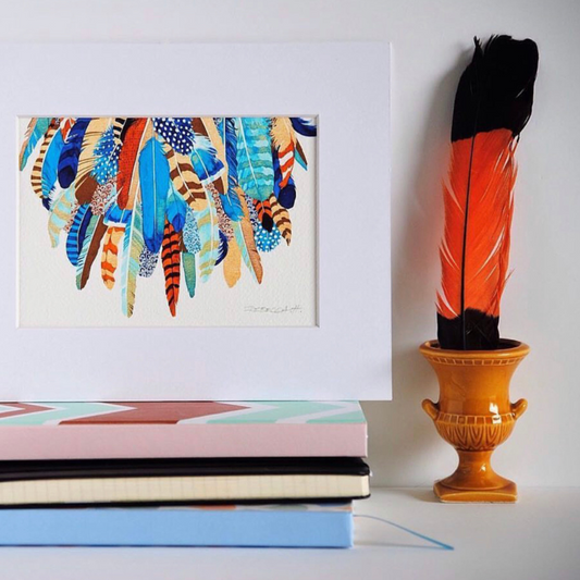 A5 Framed Prints - Feathers Collection