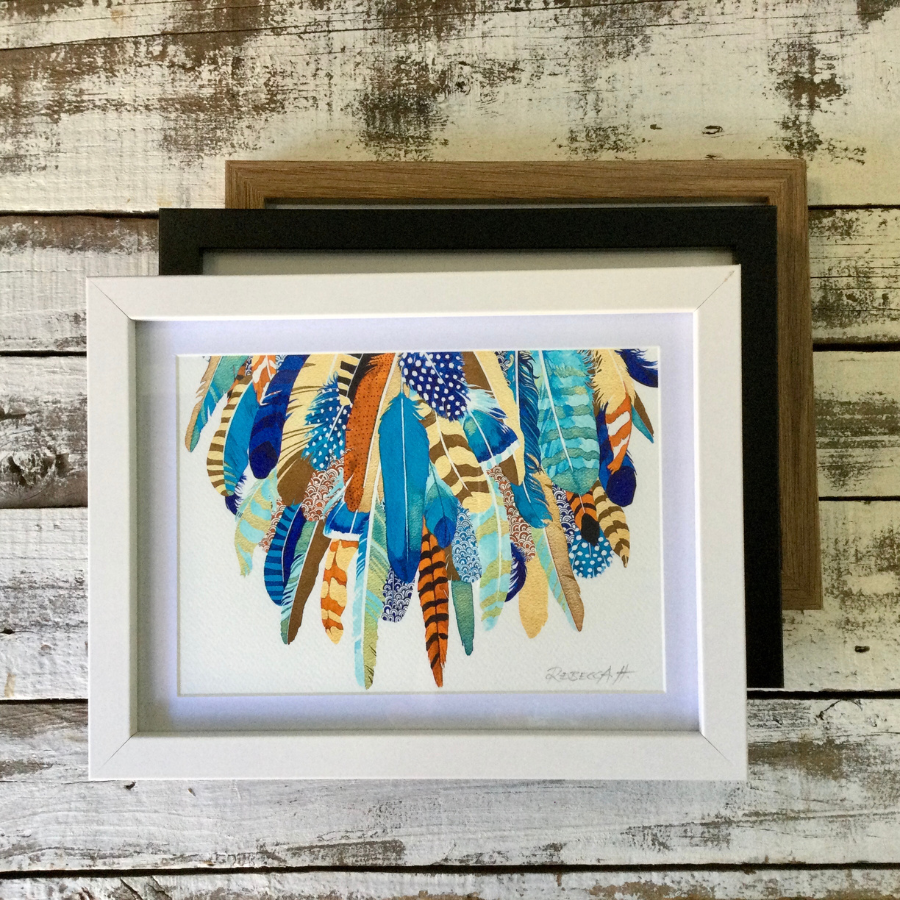 A5 Framed Prints - Feathers Collection