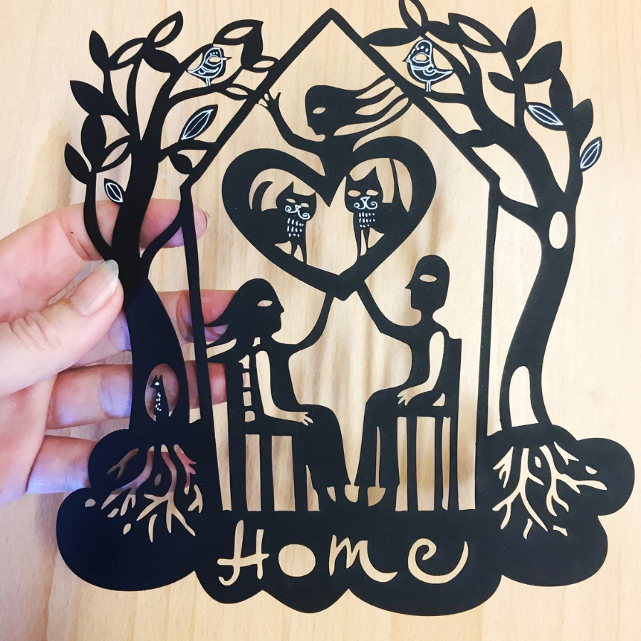 Wood Cut Out Wall Art - Home