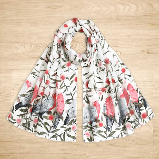 Scarf - Australian Pink and Grey Galah